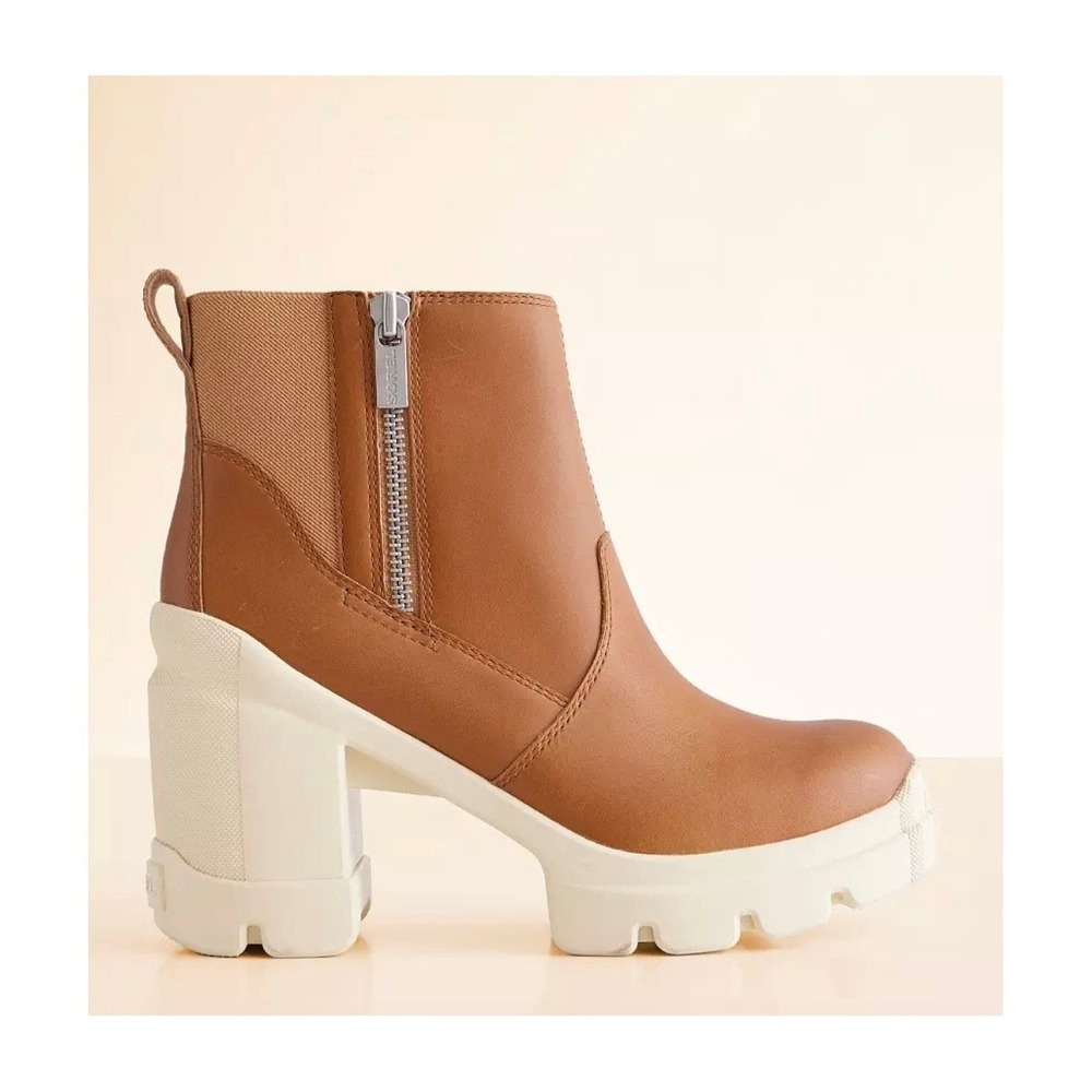 Sorel Caribou Leather X Chelsea Waterproof Platform Ankle Boots Size 6